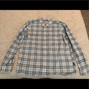 Patagonia snap button plaid shirt